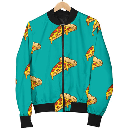 Pizza Pattern Print Design A03 Men Bomber Jacket