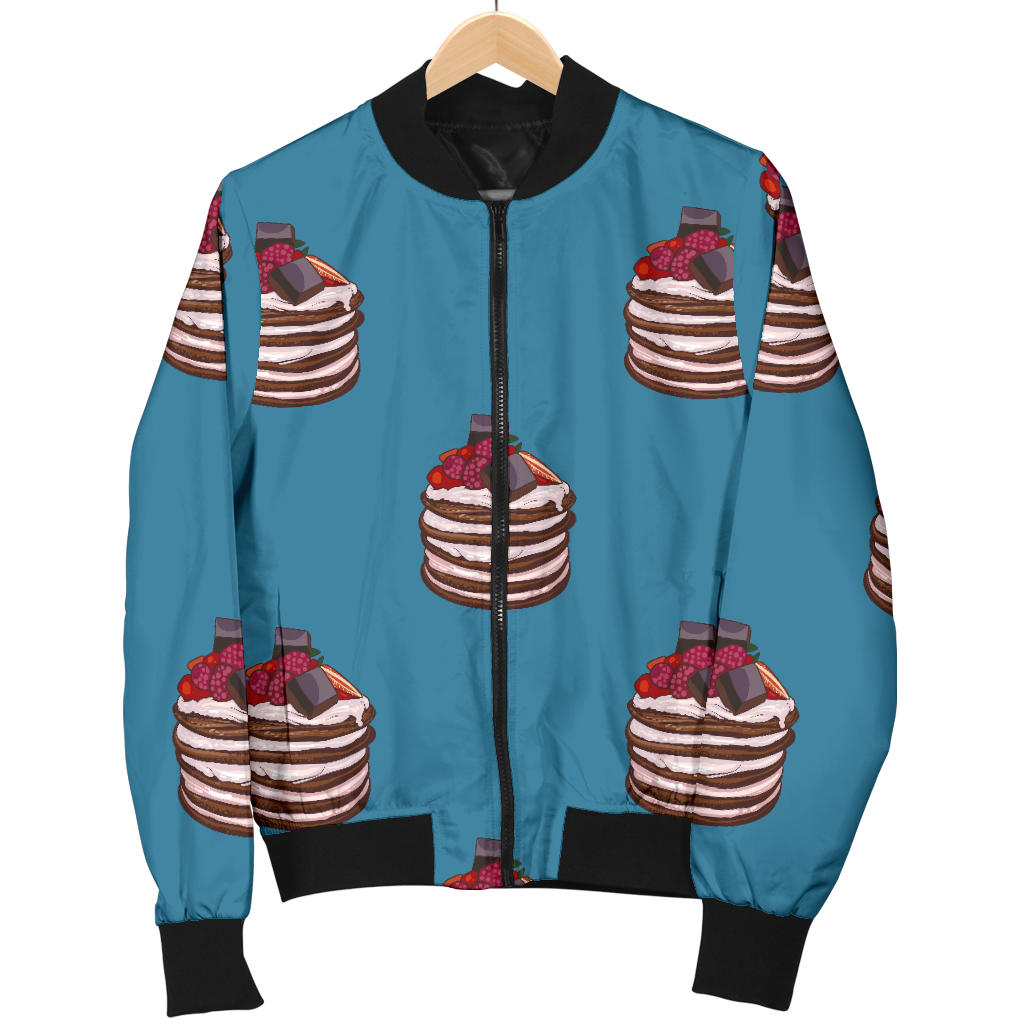 Pancake Pattern Print Design A03 Men Bomber Jacket