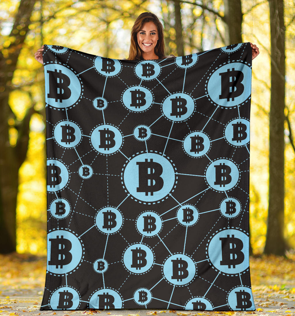 Cryptocurrency Pattern Print Design 02 Premium Blanket
