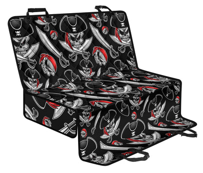 Pirate Pattern Print Design A05 Rear Dog Car Seat Cover Hammock