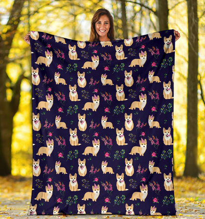 Pembroke Welsh Corgis Pattern Print Design A06 Premium Blanket