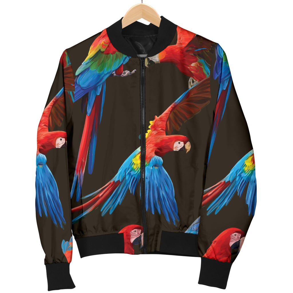 Macaw Pattern Print Design 04 Men Bomber Jacket