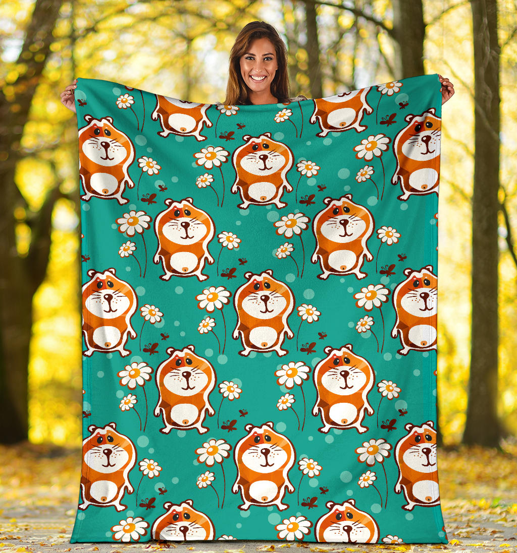 Hamster Pattern Print Design 01 Premium Blanket