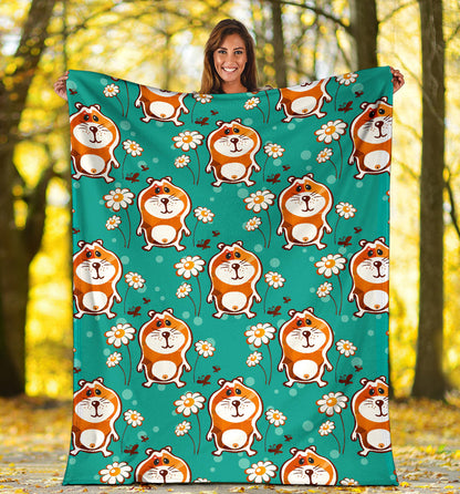 Hamster Pattern Print Design 01 Premium Blanket