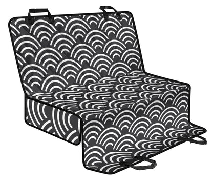 Scales Black White Pattern Print Design 03 Rear Dog Car Seat Cover Hammock