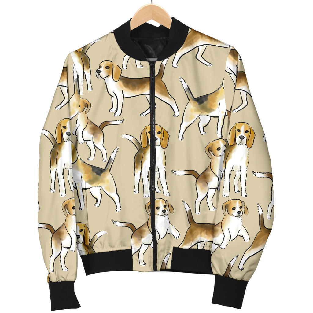 Beagle Pattern Print Design 04 Men Bomber Jacket