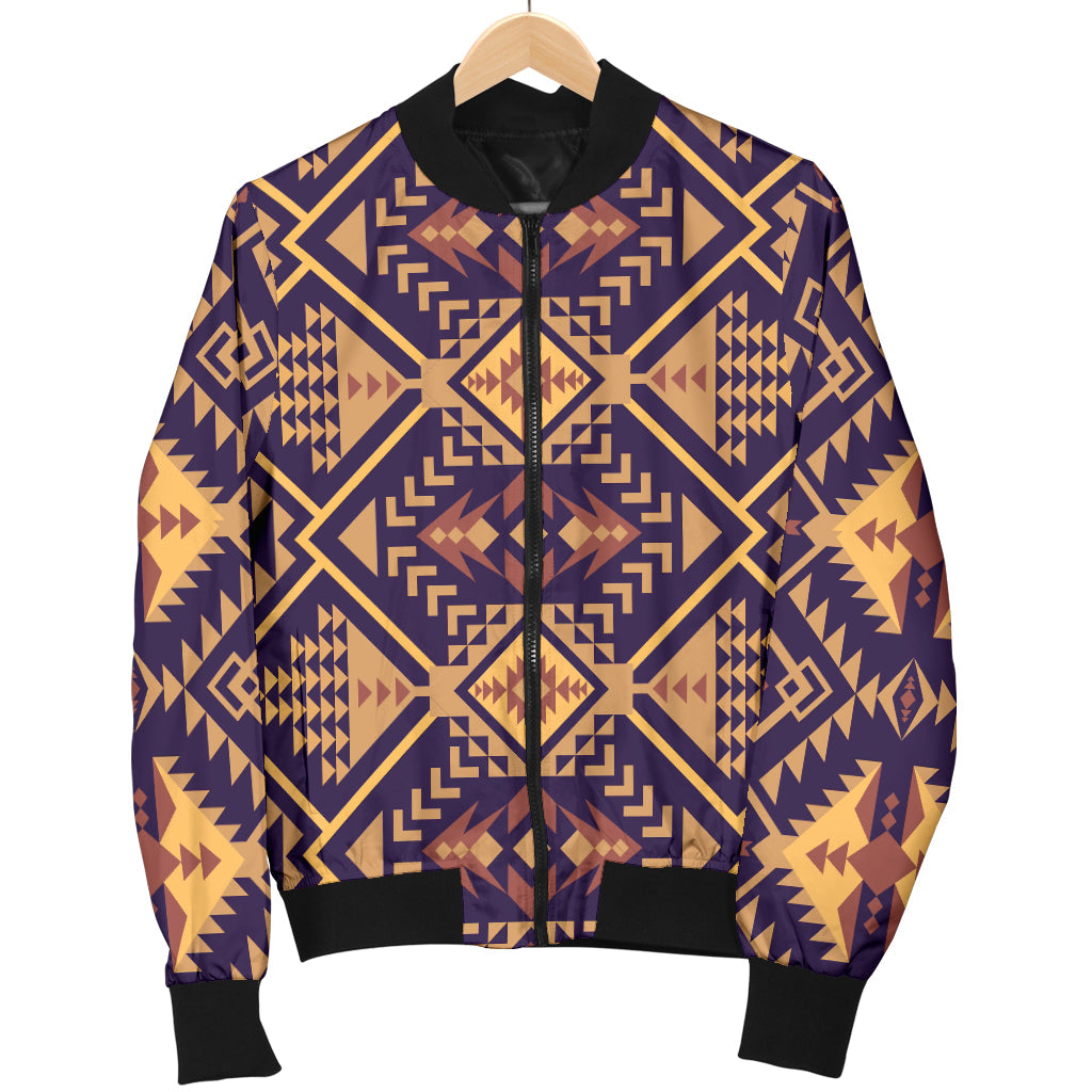 Aztec Pattern Print Design 09 Men Bomber Jacket
