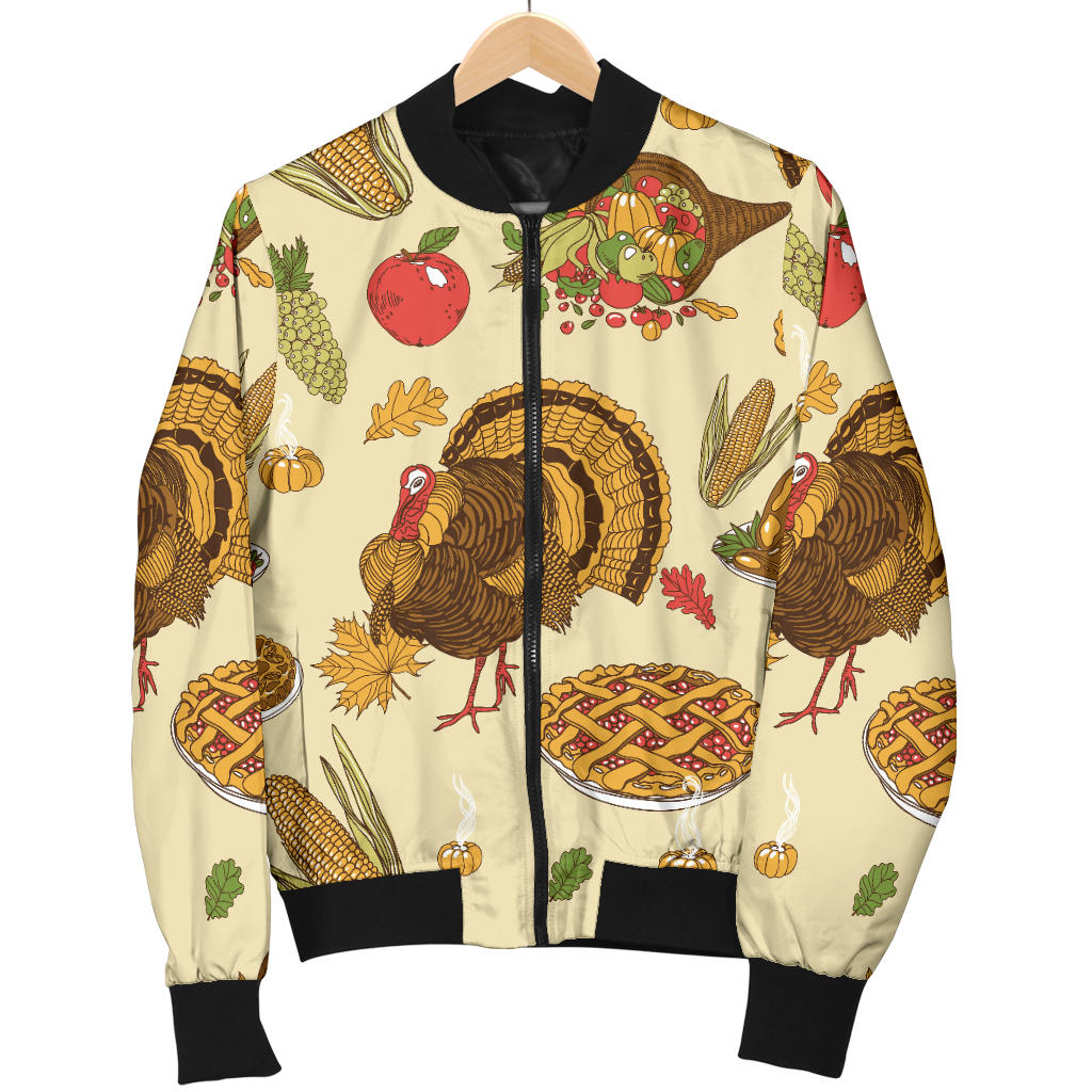 Turkey Pattern Print Design 02 Men Bomber Jacket
