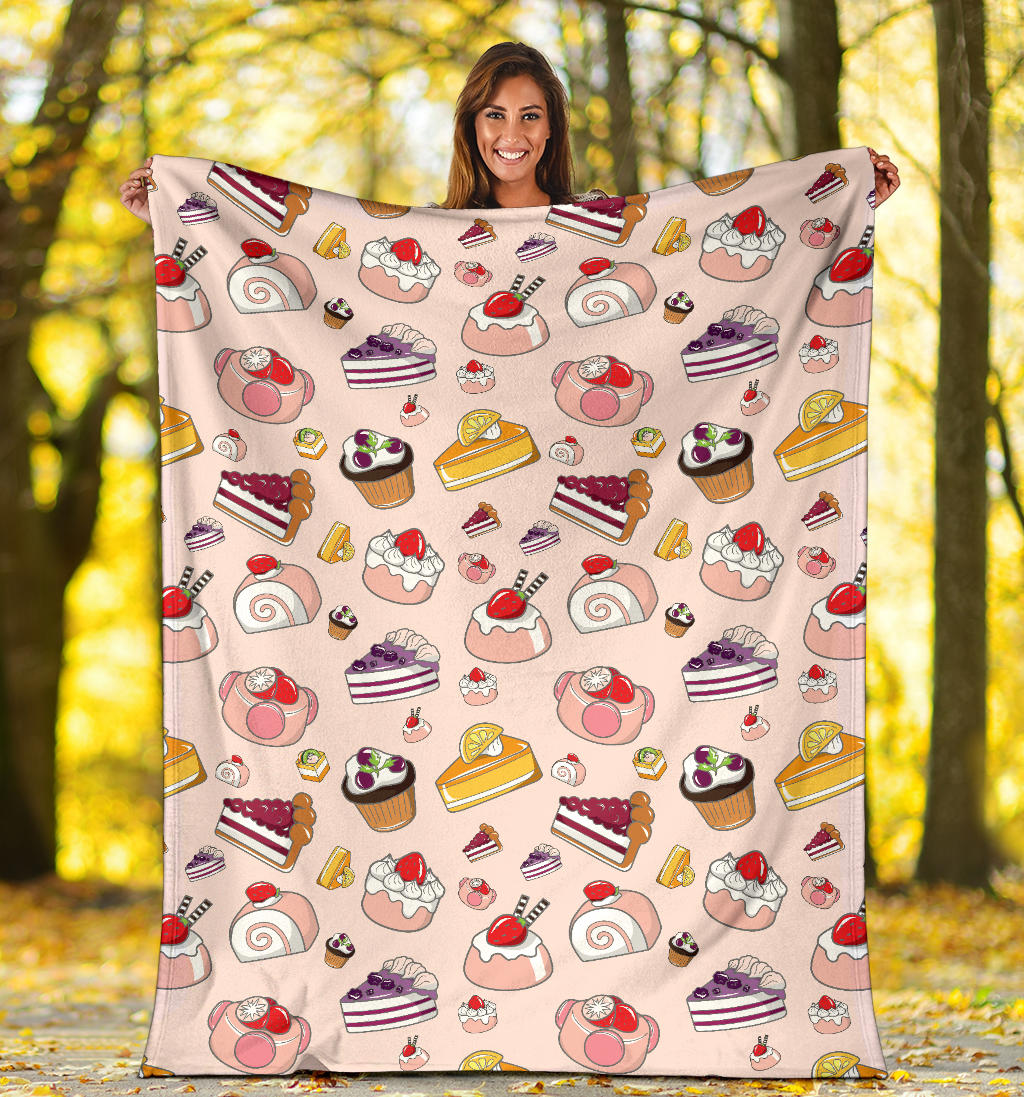 Cake Pattern Print Design 01 Premium Blanket