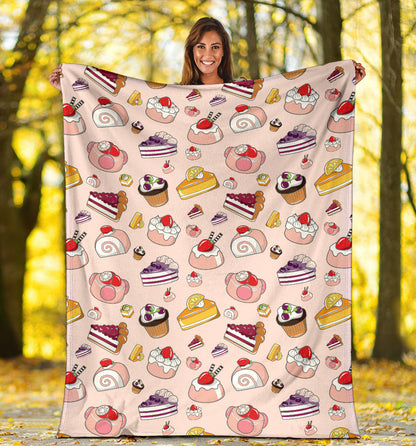 Cake Pattern Print Design 01 Premium Blanket
