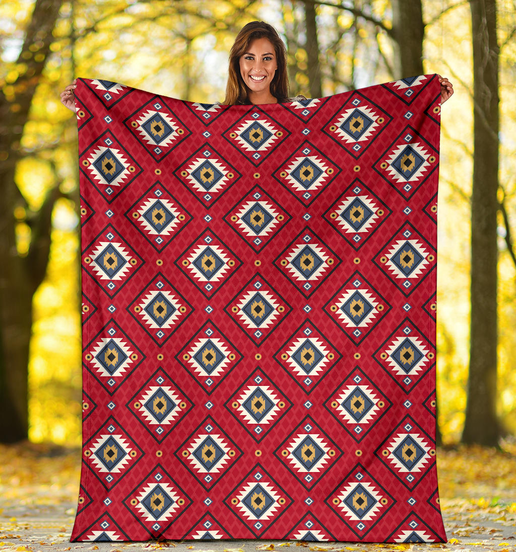 Aztec Pattern Print Design 10 Premium Blanket