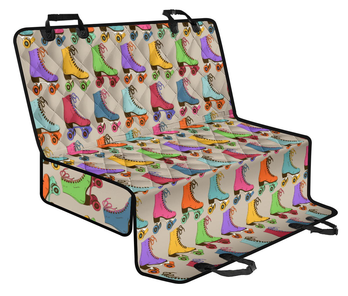 Roller skate Pattern Print Design A01 Rear Dog Car Seat Cover Hammock