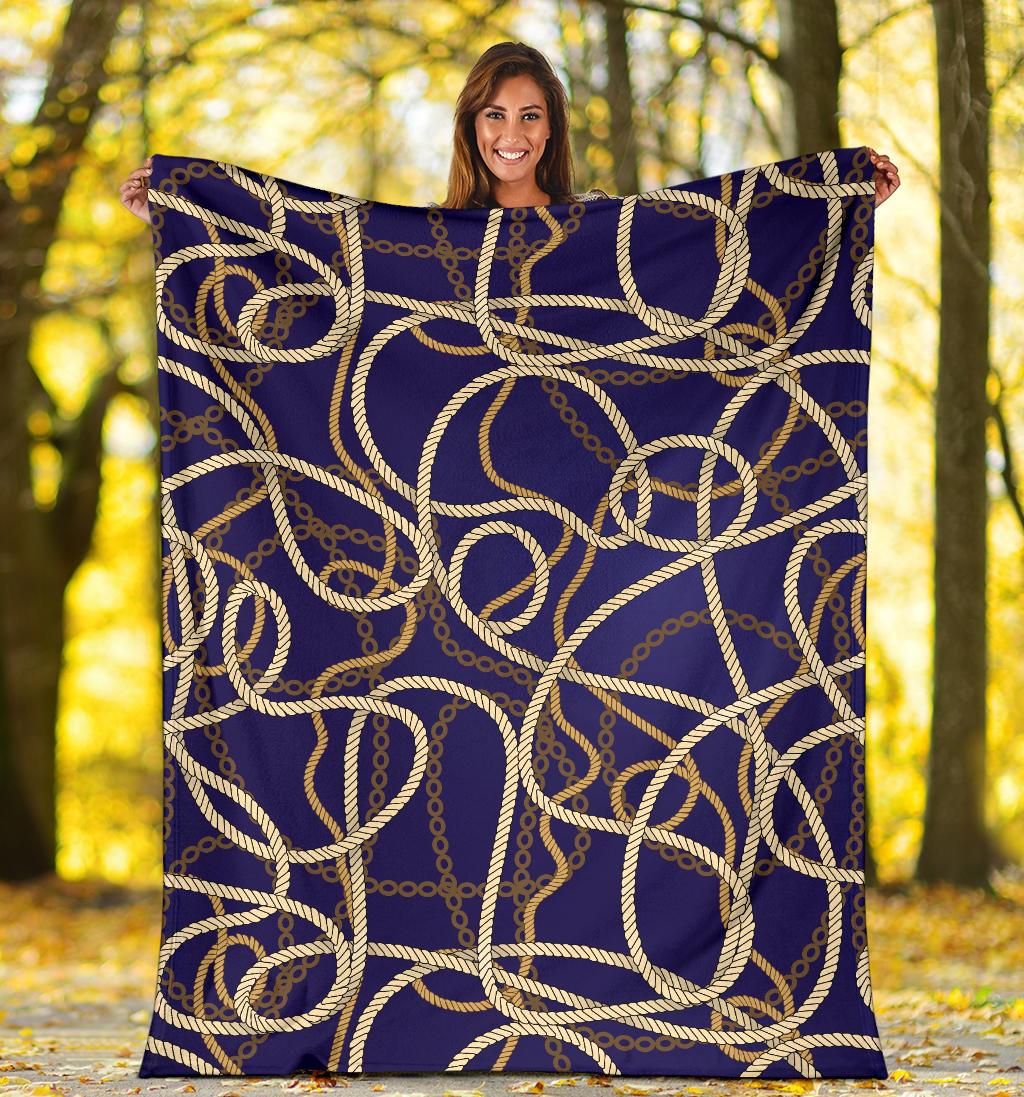 Rope Pattern Print Design A01 Premium Blanket