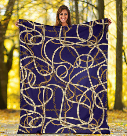 Rope Pattern Print Design A01 Premium Blanket