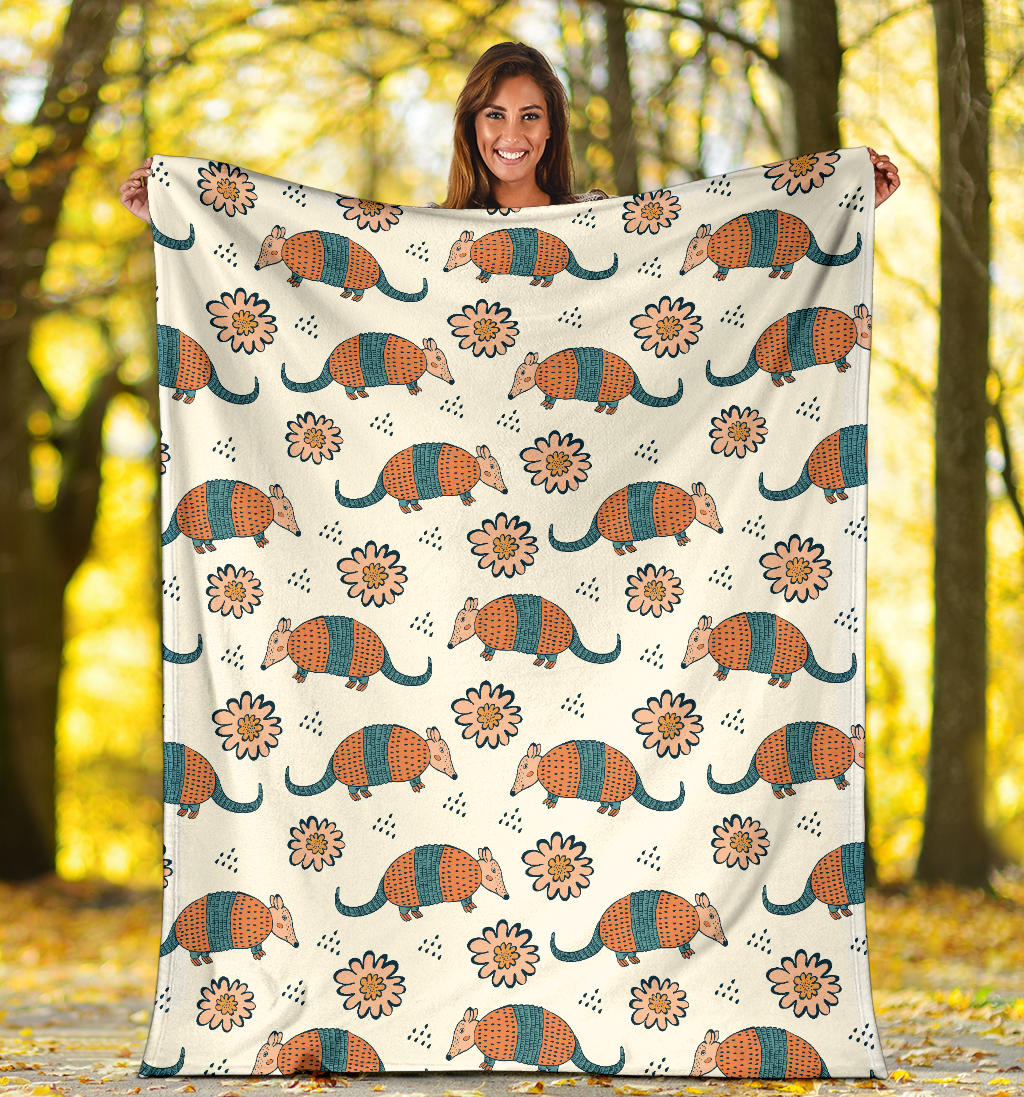 Armadillo Pattern Print Design 02 Premium Blanket