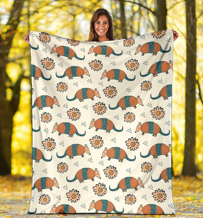Armadillo Pattern Print Design 02 Premium Blanket