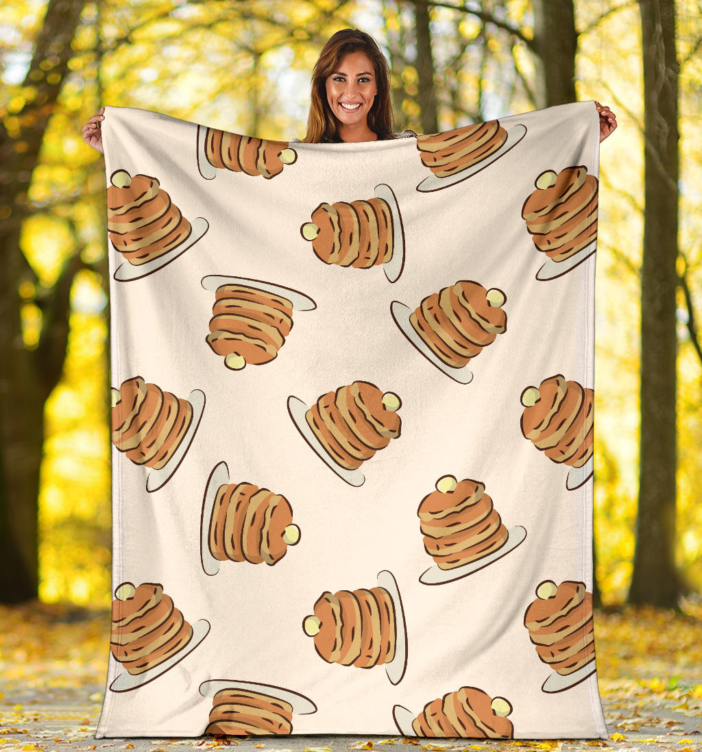 Pancake Pattern Print Design A01 Premium Blanket