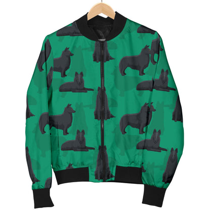 Belgian Sheepdog Pattern Print Design 01 Men Bomber Jacket