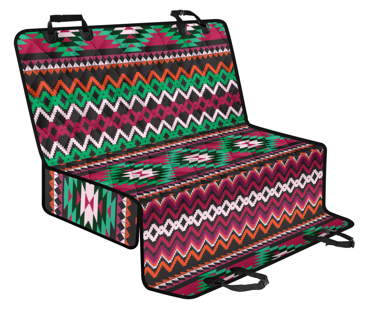 Mexican Pattern Print Design 01 Rear Dog Car Seat Cover Hammock