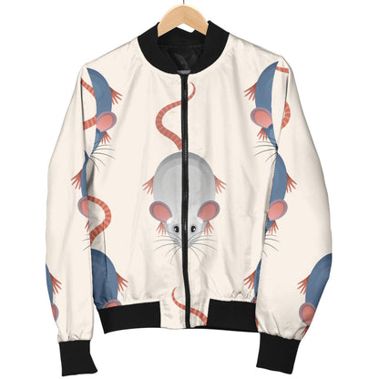 Rat Pattern Print Design 03 Men Bomber Jacket