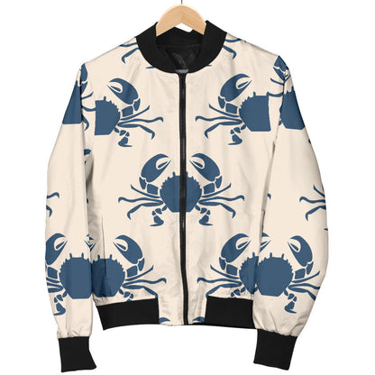 Crab Pattern Print Design 02 Men Bomber Jacket