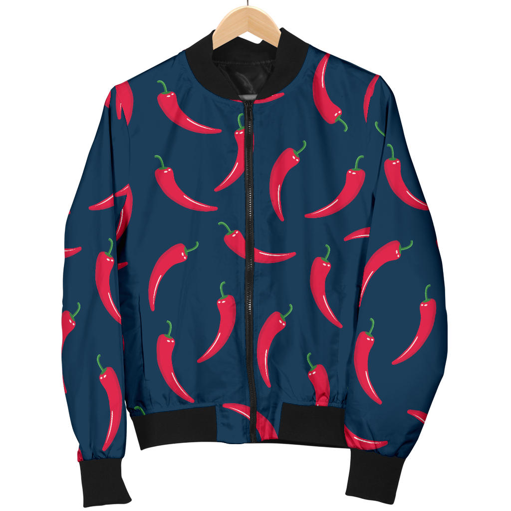 Chilli Pepper Pattern Print Design 03 Men Bomber Jacket