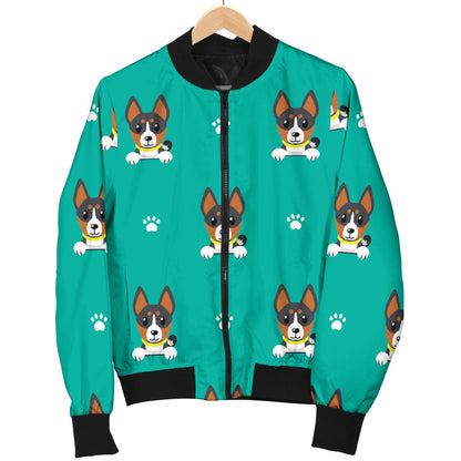 Basenji Pattern Print Design 03 Men Bomber Jacket