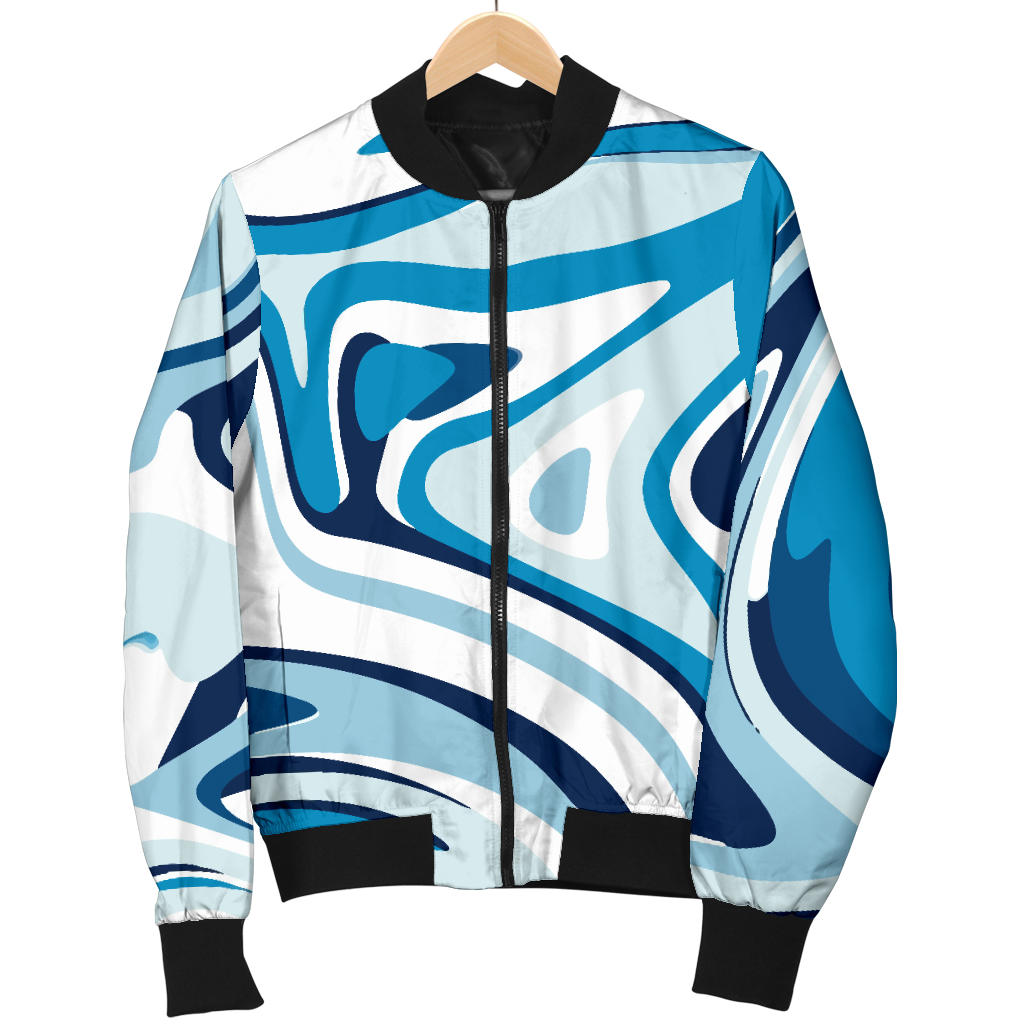 Liquid Pattern Print Design 05 Men Bomber Jacket