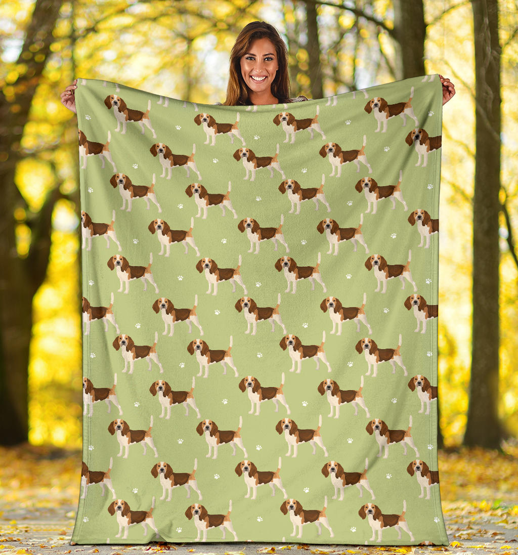 Beagle Pattern Print Design 07 Premium Blanket