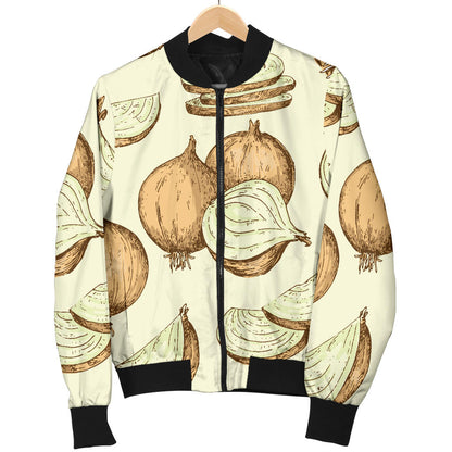 Onion Pattern Print Design A02 Men Bomber Jacket