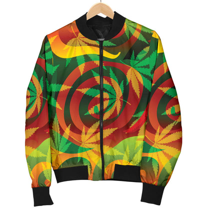 Rastafarian Pattern Print Design A01 Men Bomber Jacket