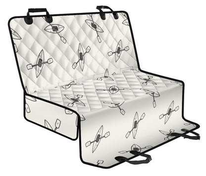 Kayak Pattern Print Design 01 Rear Dog Car Seat Cover Hammock
