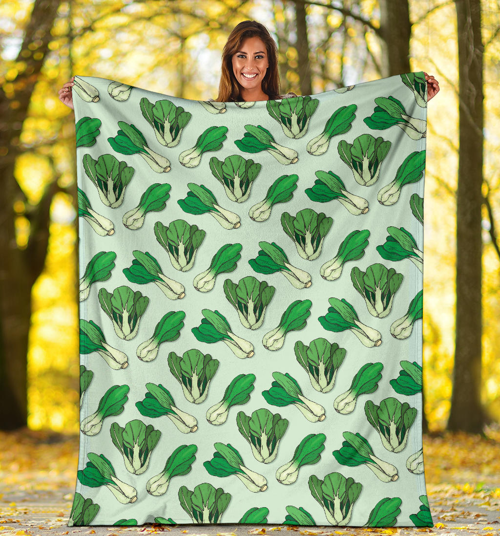 Bok Choy Pattern Print Design 01 Premium Blanket