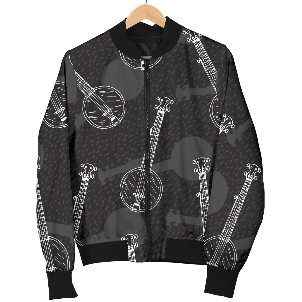 Banjo Pattern Print Design 03 Men Bomber Jacket
