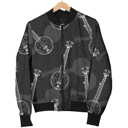 Banjo Pattern Print Design 03 Men Bomber Jacket