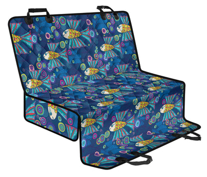 Flying Fish Pattern Print Design 01 Rear Dog Car Seat Cover Hammock