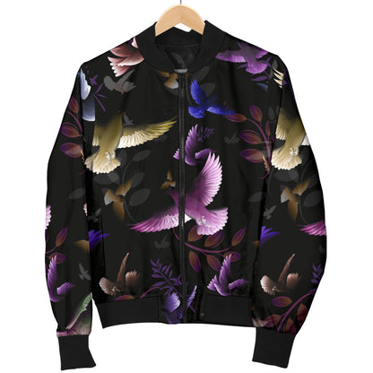 Pigeon Pattern Print Design 01 Men Bomber Jacket