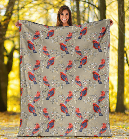Birds Pattern Print Design 05 Premium Blanket