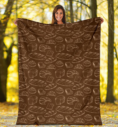 Bread Pattern Print Design 02 Premium Blanket