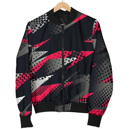 Racing Style Pattern Print Design A04 Men Bomber Jacket