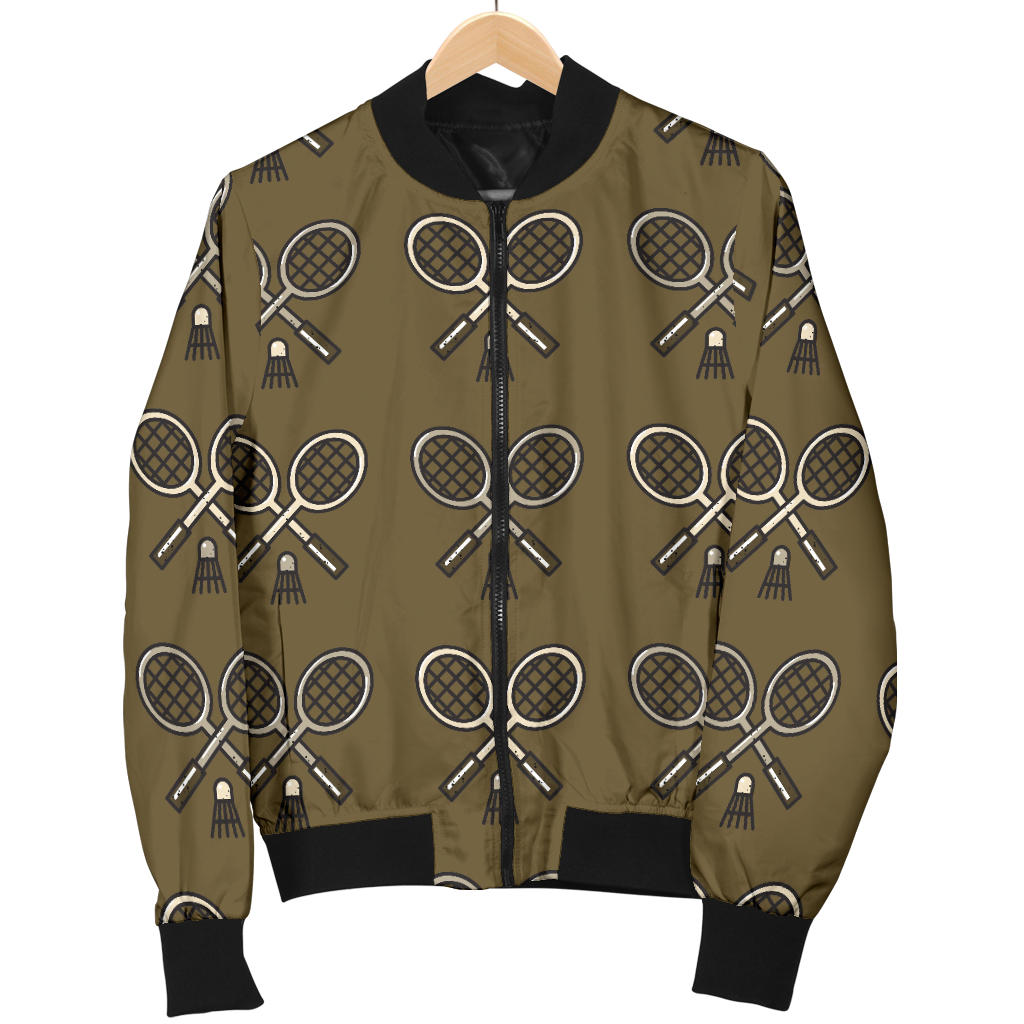 Badminton Pattern Print Design 07 Men Bomber Jacket