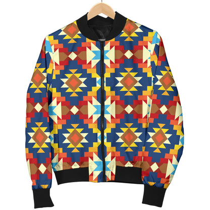 Aztec Pattern Print Design 01 Men Bomber Jacket