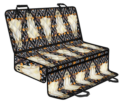 Buffalo Head Pattern Print Design 03 Rear Dog Car Seat Cover Hammock