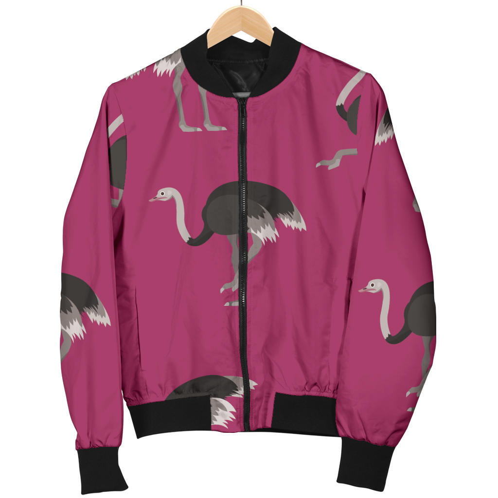 Emu Pattern Print Design 02 Men Bomber Jacket
