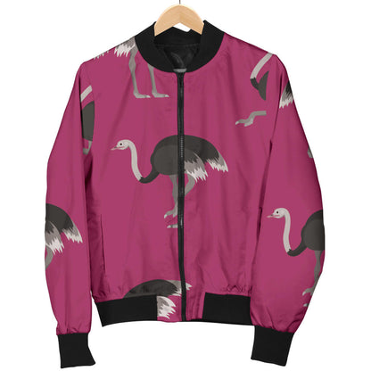 Emu Pattern Print Design 02 Men Bomber Jacket