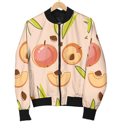 Peach Pattern Print Design A01 Men Bomber Jacket