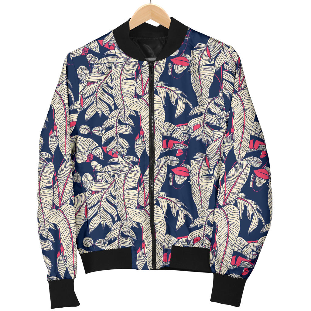 Bird Of Paradise Pattern Print Design 03 Men Bomber Jacket