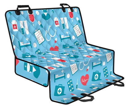 Nurse Pattern Print Design A03 Rear Dog Car Seat Cover Hammock