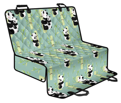 Panda Pattern Print Design A03 Rear Dog Car Seat Cover Hammock