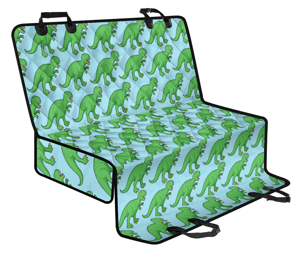 T Rex Pattern Print Design A01 Rear Dog Car Seat Cover Hammock
